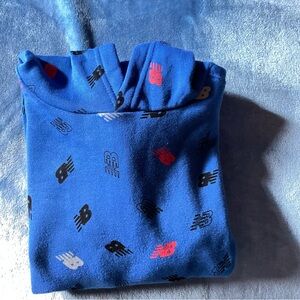 New Balance Blue Kids Sweatshirt with Multicolor Logo